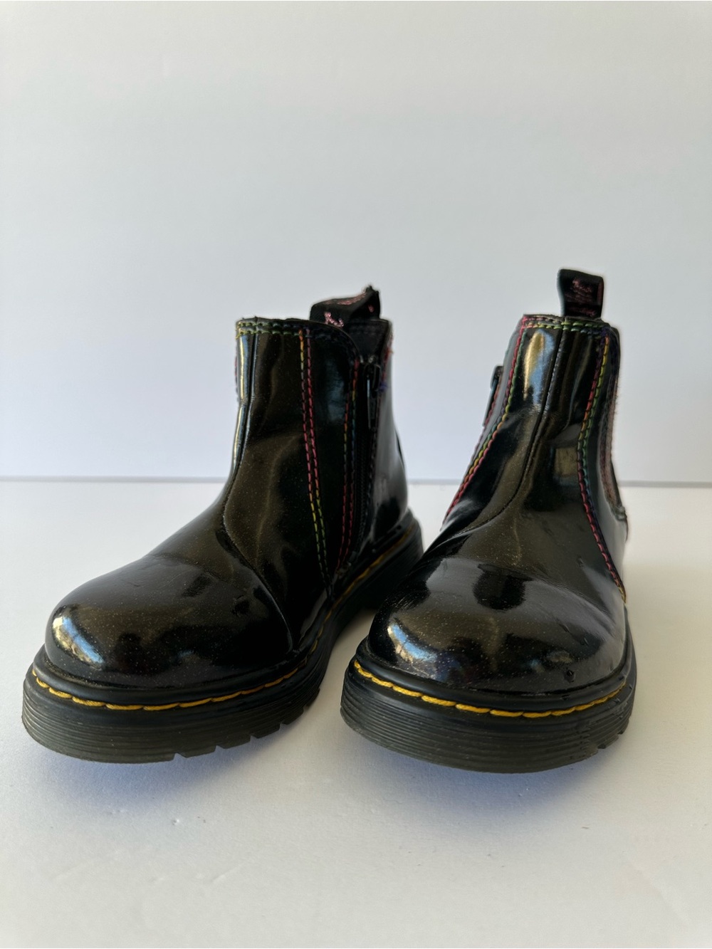 Dr. Martens Kids Black Patent Chelsea Boots